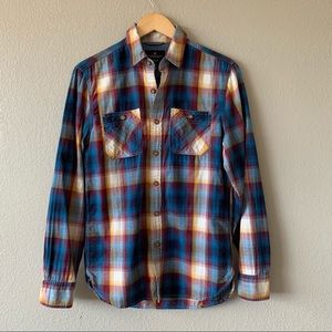 American Eagle Seriously Soft Plaid Button Down